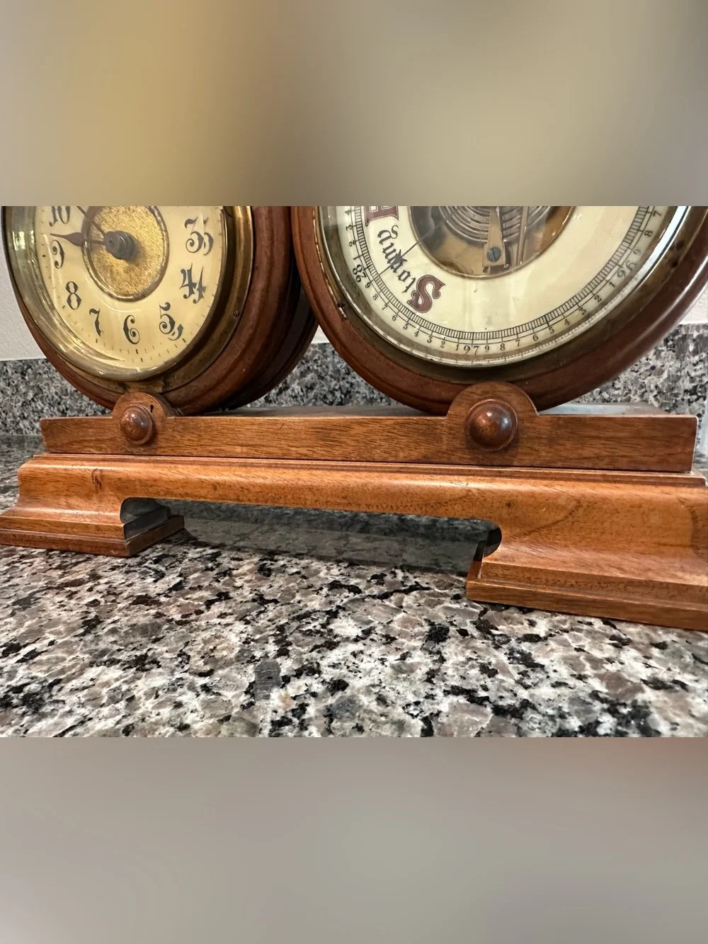 Antique Junghans Mantel Clock & Barometer, circa 1890's